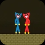 Red and Blue Stickman Huggy